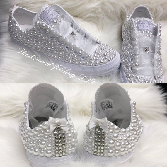 bedazzled converse for wedding