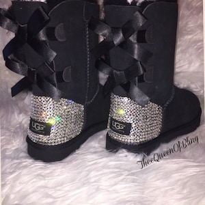 Bling ugg bailey bow , Bailey bow uggs with bling, Custom bailey bow uggs with crystals
