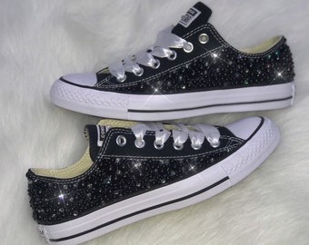 glitter black converse