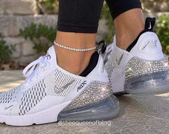 White Swarvoski  air max 270 for women