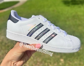 Womens Adidas Original Superstar With Swarvoski Crystals