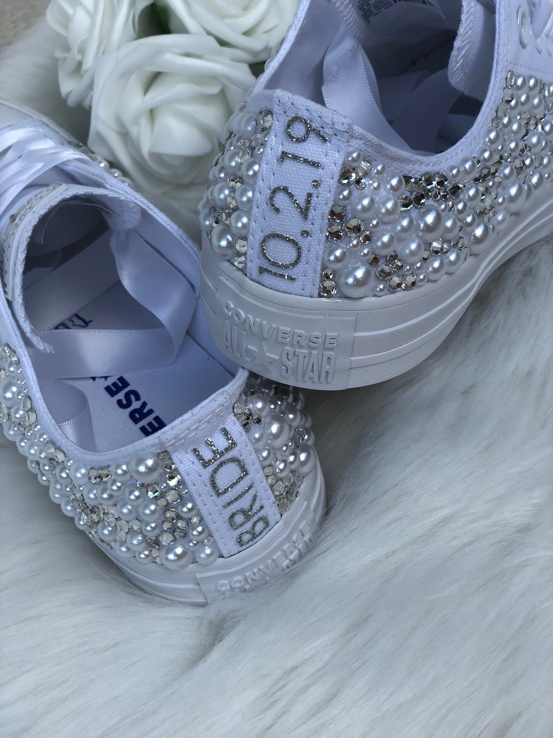 rhinestone converse for wedding