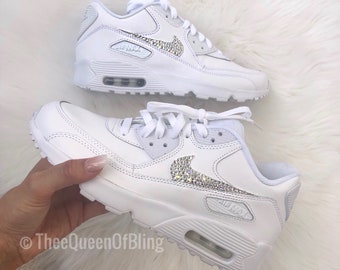 Swarvoski Nike Air Max 90, Hochzeits-Nikes, Hochzeits-Nike-Schuhe, Braut-Nike-Schuhe