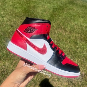 Womens Air Jordan 1 mid with Swarovski crystals