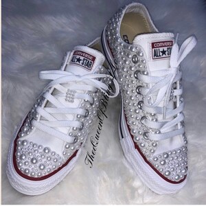 bedazzled converse for wedding