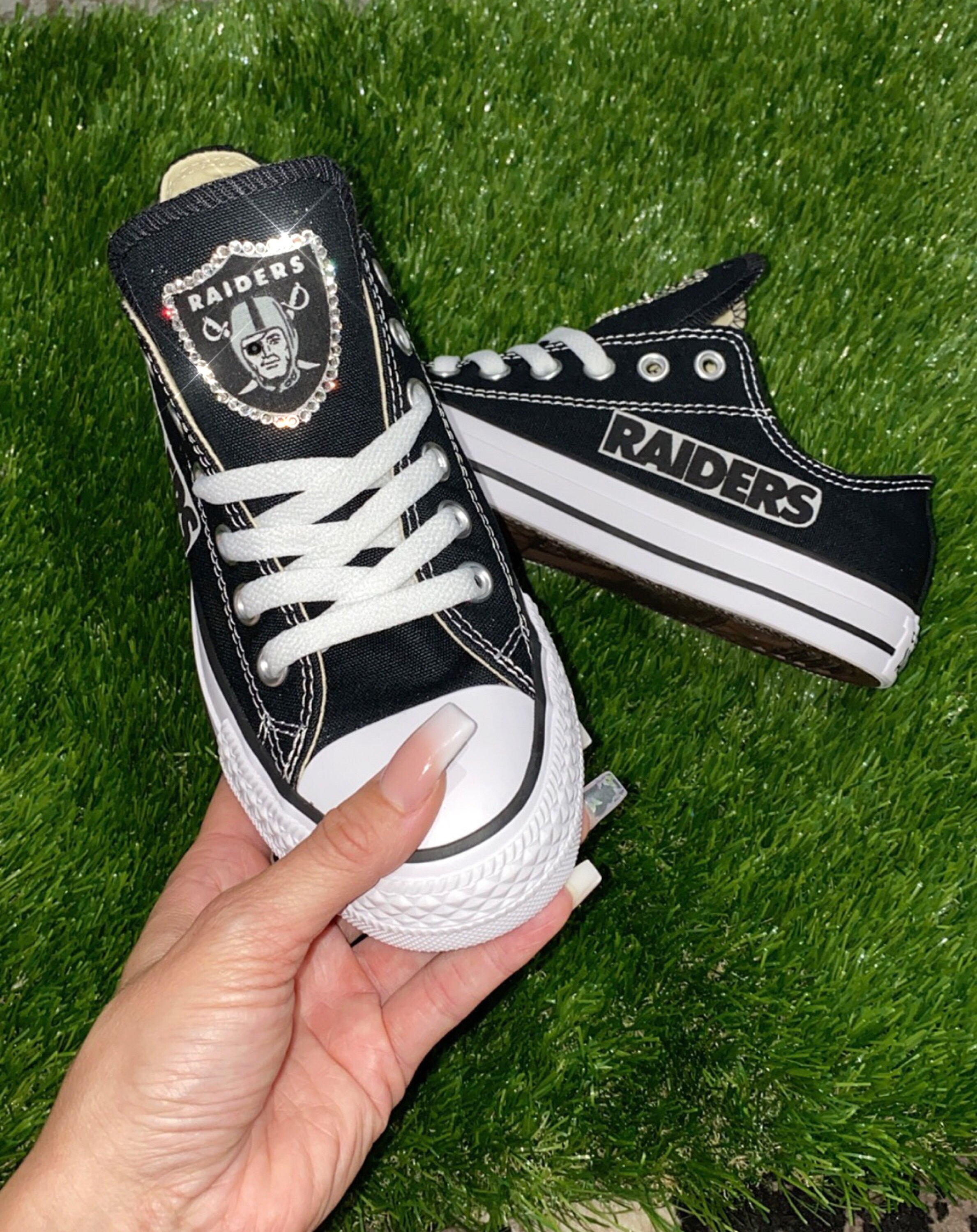 Raiders converse shoes Clearance