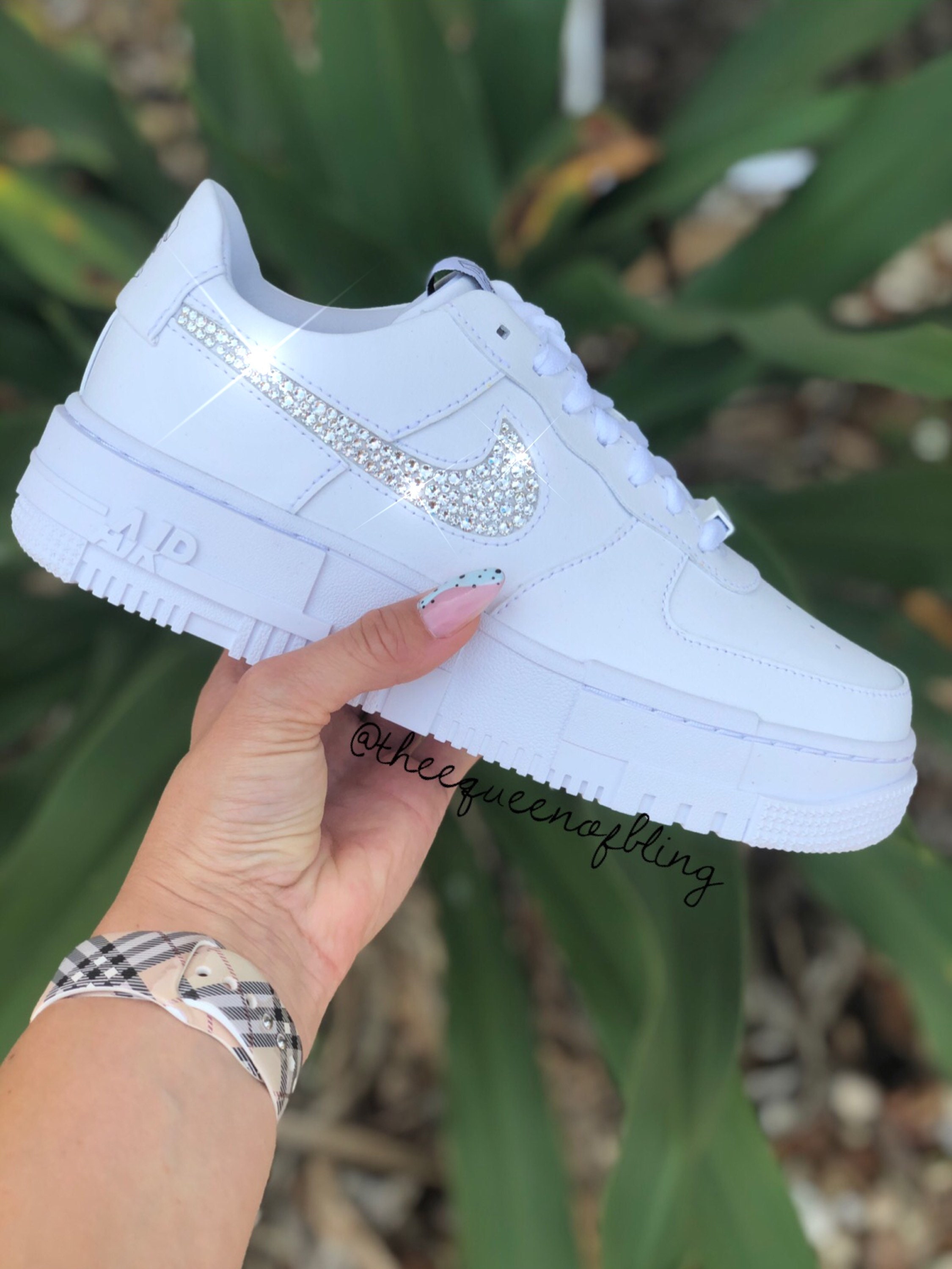 het dossier waarom niet Celsius Womens Nike Airforce 1s Pixel With Swarvoski Crystals Custom - Etsy Israel