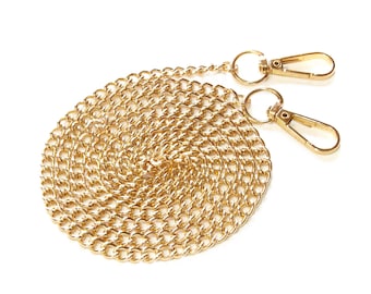 128 cm Gold Handtasche Kette • Leichte Crossbody Kette • Abend Handtasche Kette • Geldbörse • Braut oder Brautjungfer Geschenk • 130cm