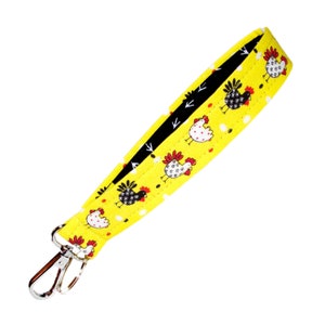 Hühner auf gelbem Schlüsselanhänger • Süßer Küken Schlüsselanhänger • Gelbe Schlüsselanhänger • 2,5 cm Breite • 15,2 cm Schlaufe • Taschengurt • Huhn Bauer Geschenk