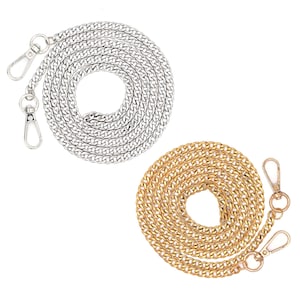 52-Zoll-Silber oder Gold Handtasche Kette • Mittelgewicht Crossbody Riemen • Kette für Braut Kupplung • Designer Taschen Zubehör • Abendtasche Kette