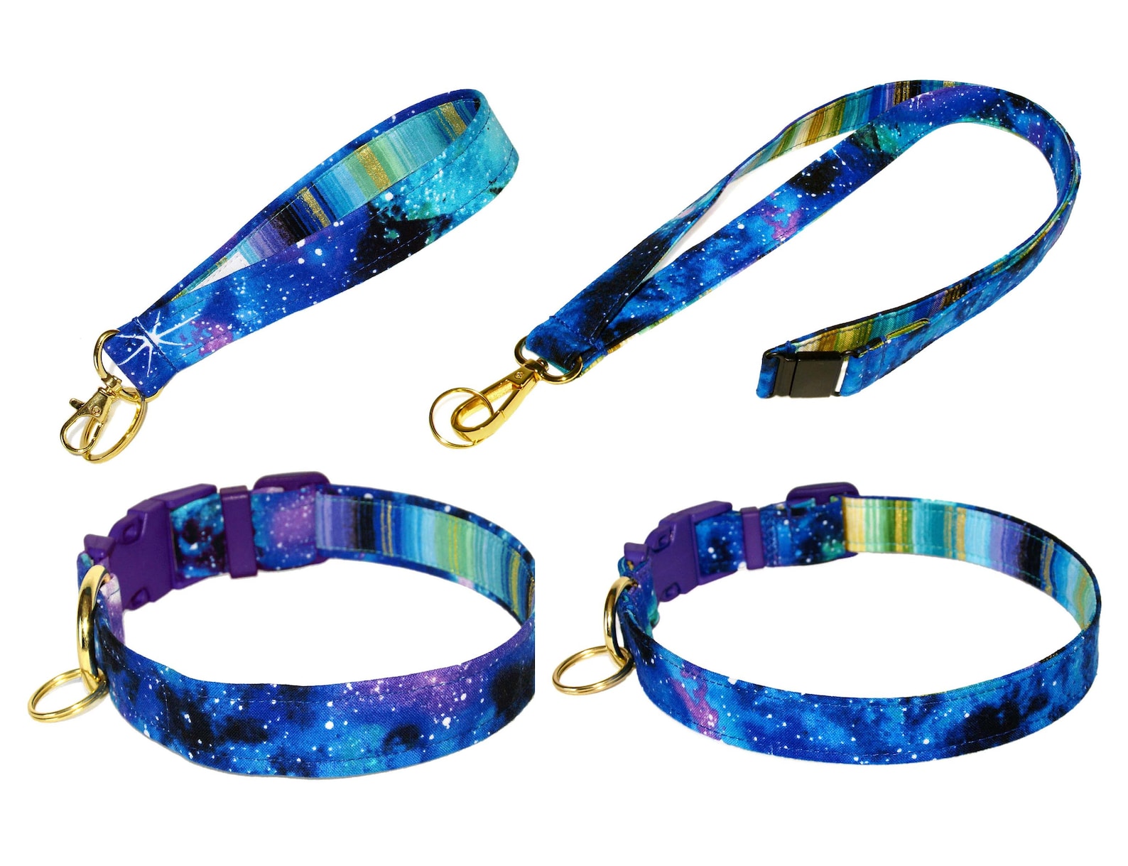 Galaxy Dog Collar 3/4 or 1 Wide Cosmos Outer Etsy