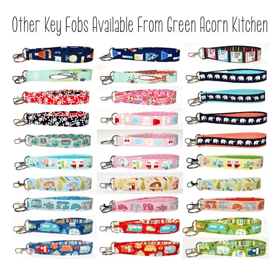 Flower Keychain Metallic Rose Gold Key Fob 3//4 Inch Wide Rose Gold Swivel Clip and Keyring 6 Inch Loop Floral Vines and Stripes on Ivory and White Purse or Wallet Strap