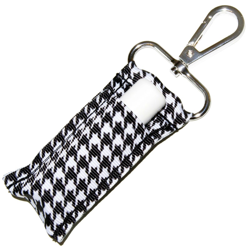 Lip Balm Holder Black & White Houndstooth Check Swivel Etsy