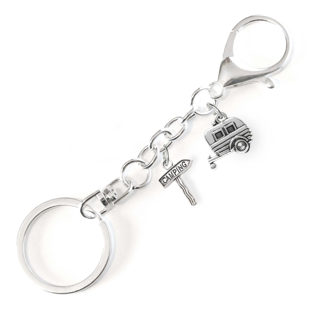 Camper Keychain Camping Keychain Camping Sign & Travel Etsy