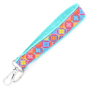 Schlüsselanhänger • Blumen Diamanten Schlüsselanhänger • Bestickte Schleife • Schlüsselanhänger • Handgelenksschlaufe • Handtaschen • Geschenk für Sie • 2,5x15cm