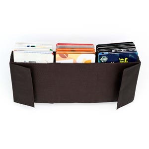 27 Porta-cartões de bolso • Inserção de carteira de bolso sanfonado • Suprimentos para fazer carteiras • Costura de bolsas • Ferramentas para fazer bolsas • Inserção de tecido marrom resistente