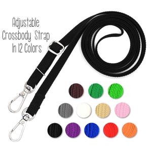Crossbody-Gurtband • Einstellbar 92-168 cm • 3/8" Breit • Handyband • Gurtband in 12 Farben • Handtaschenzubehör • Schmaler Gurt