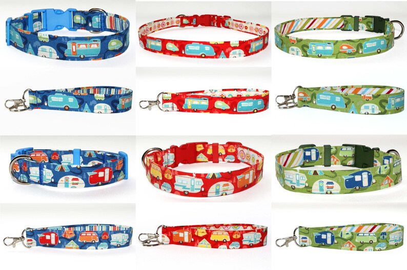 Red Camping Dog Collar Dog Collar 100 Cotton Retro Etsy