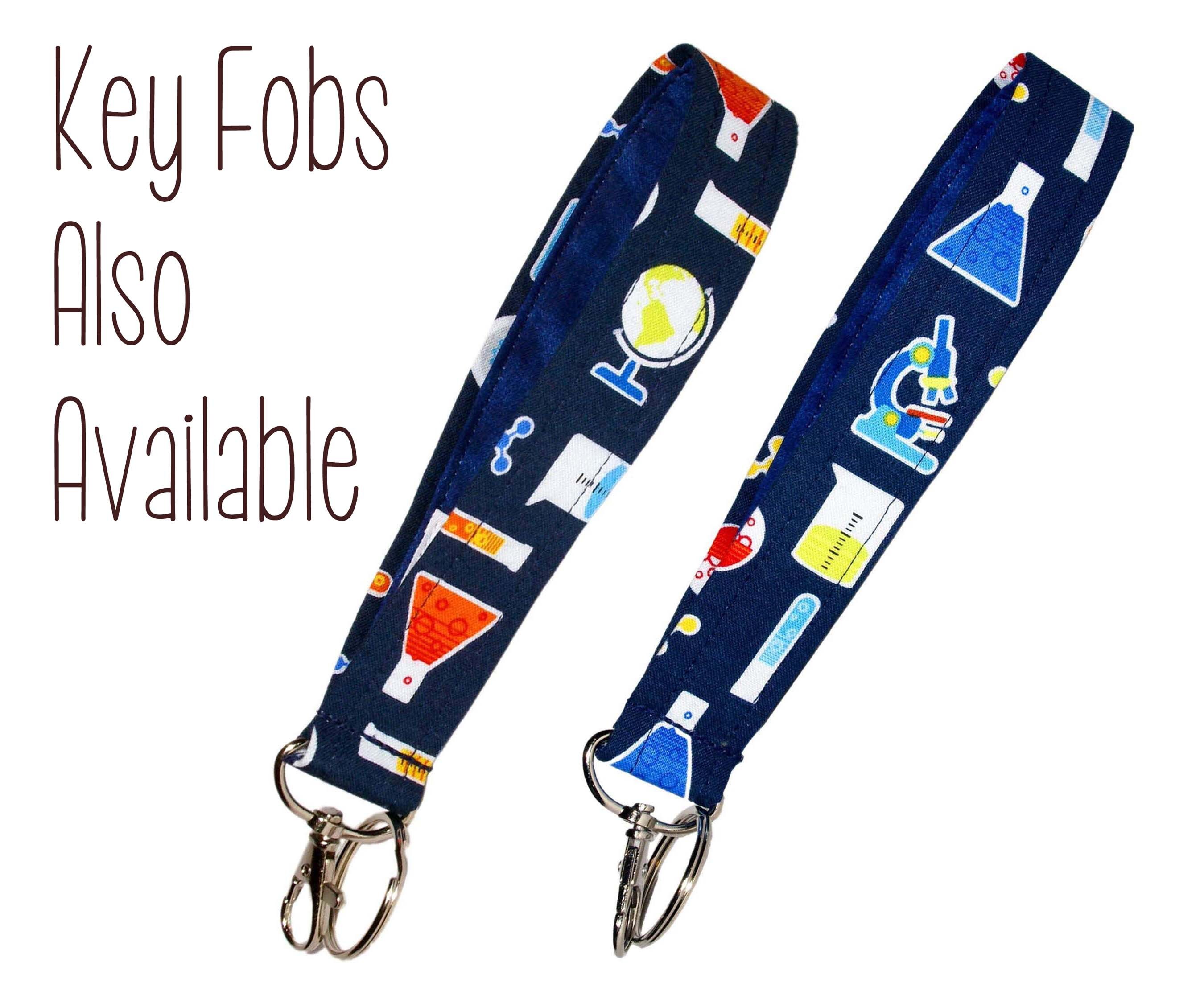 Chemistry Lanyard Lanyard Key Fob Microscope Test Tube Etsy