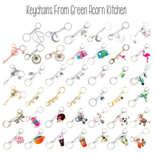 Camping Keychain • Large Pink or Blue Enamel Camper Charm • Swivel ...