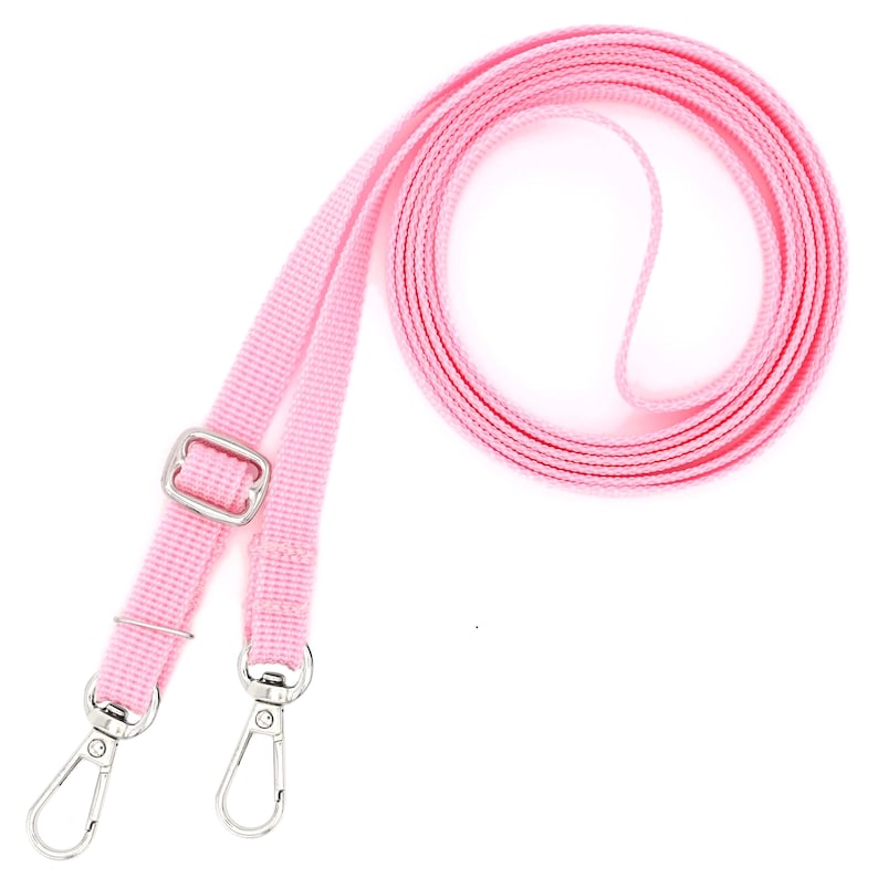 Crossbody-Gurtband • Einstellbar 92-168 cm • 3/8" Breit • Handyband • Gurtband in 12 Farben • Handtaschenzubehör • Schmaler Gurt Rosa