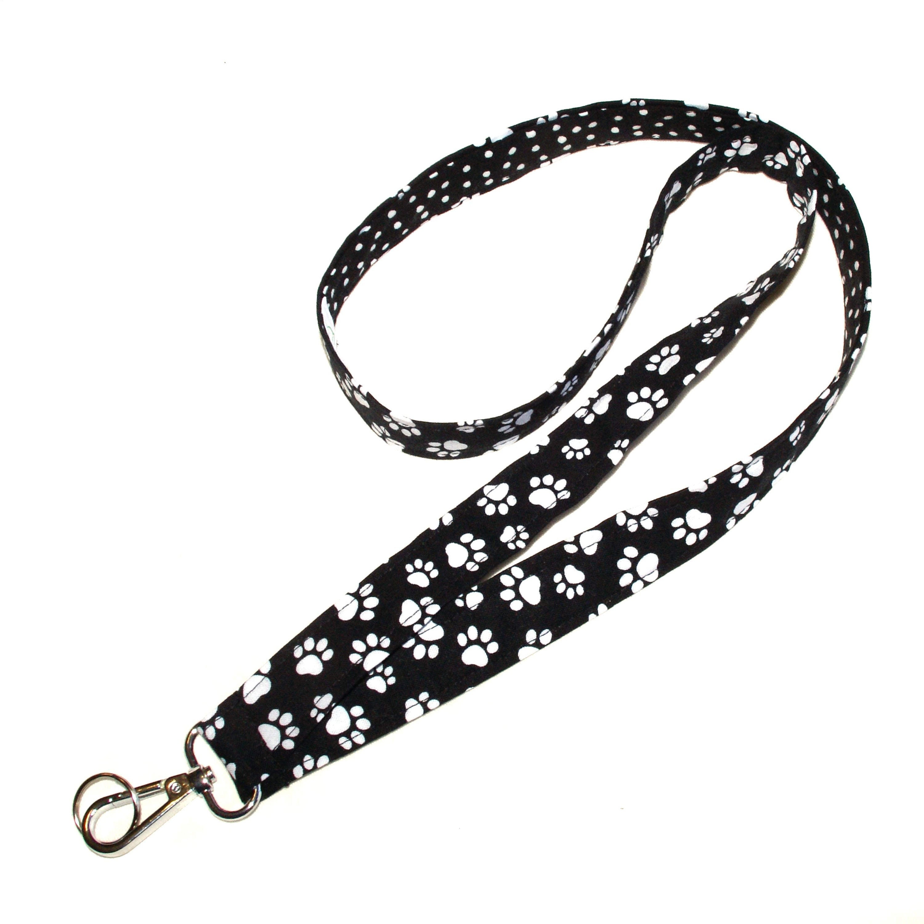 Black & White Dot Key Chain Lanyard Key Ring Holder Key Fob 