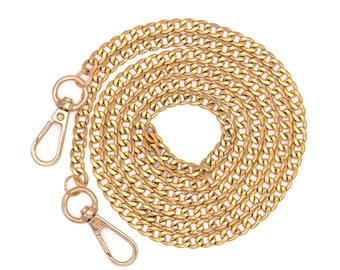 52 Inch Gold Handbag Chain • Medium Weight Crossbody Strap • Chain For Bride Clutch • Designer Bag Chain • Evening Bag Strap • 52" Long