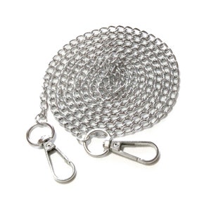 Cadena de bolso de plata de 53" • Cadena liviana para el bolso de mano de la novia • Cadena para bolso de noche • Cadena delicada para bolso cruzado • Cadena para bolso de fiesta