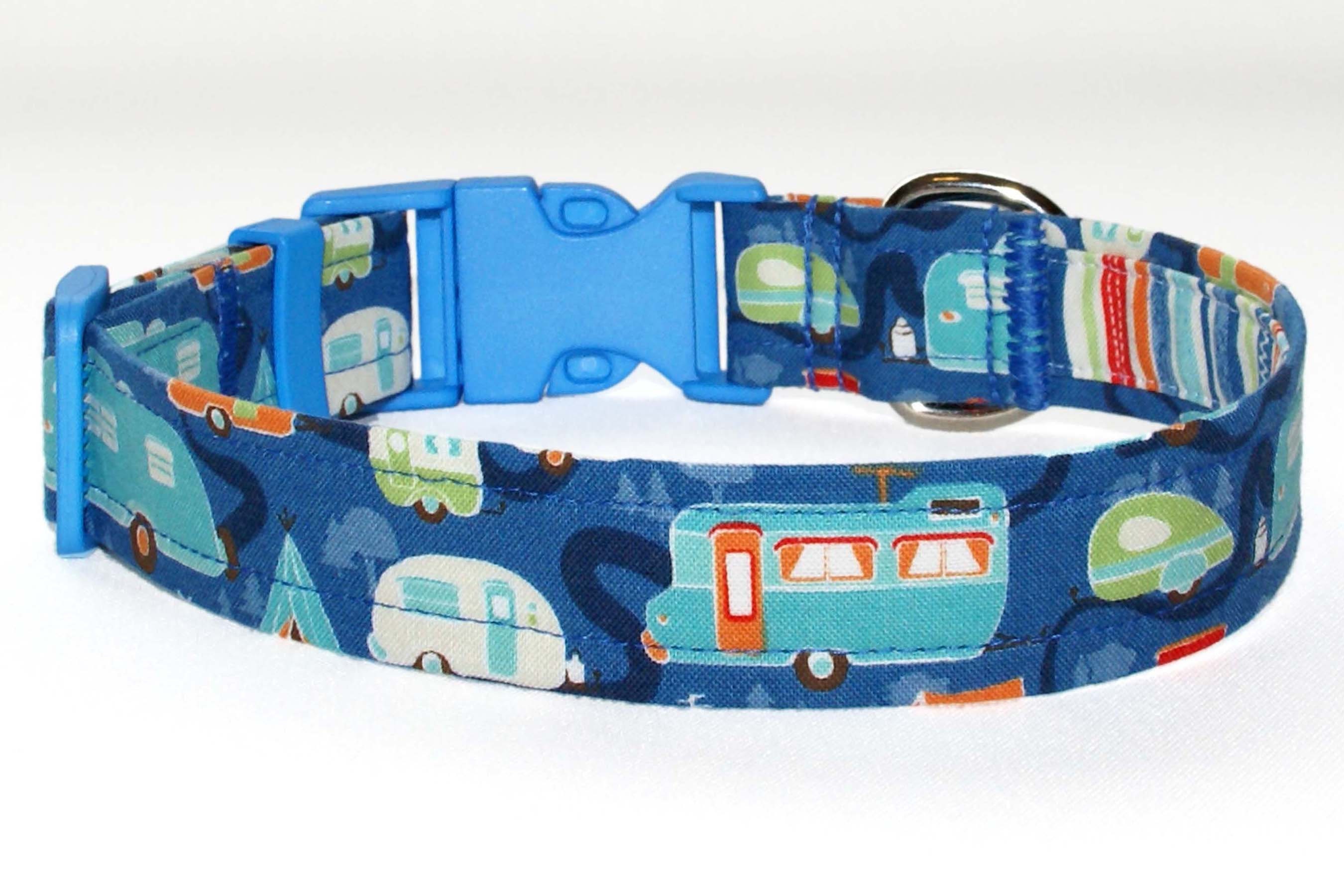 Diagonal Stripe Print Dog Collar,Custom Collar Heavy Duty Parachute Buckle Welded Rings