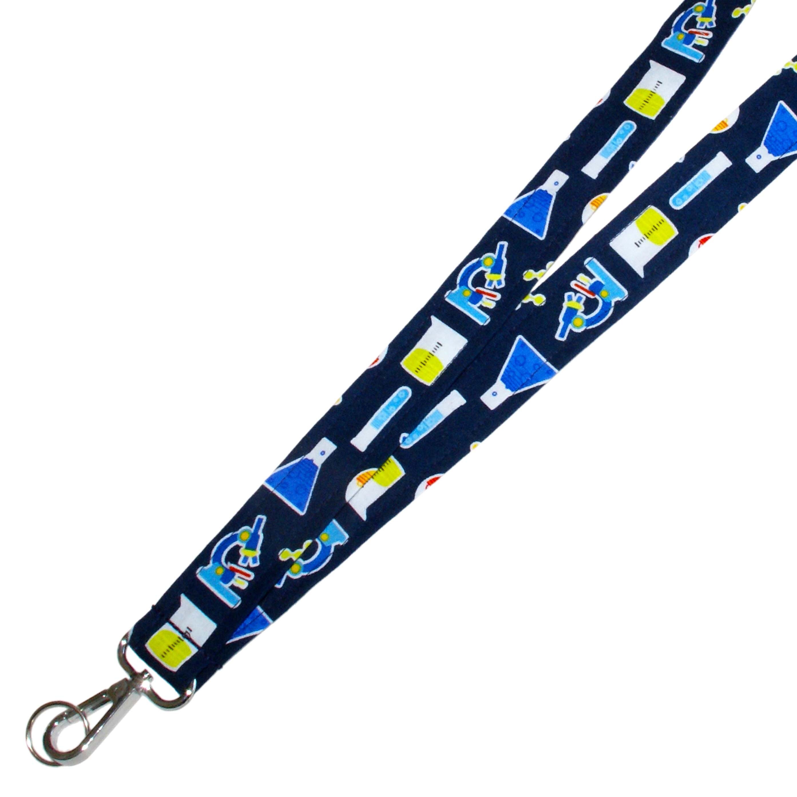 Chemistry Lanyard Lanyard Key Fob Microscope Test Tube Etsy