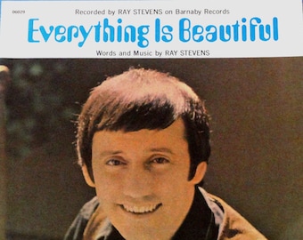 Everything Is Beautiful by Ray Stevens, cover photo vintage sheet music 1970 guitar tablature included.
