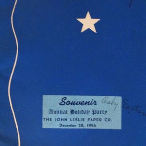 Kerstliederen en Folk Songs vintage muziekboek Souvenir The John Leslie Paper Co, 1944, 39 internationale kerstliederen, Universiteit van Minnesota