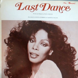 Last Dance vintage sheet music by Paul Jabara w/ guitar tabs 1977/78 Recorded by Donna Summer on Casablanca Records Like-New