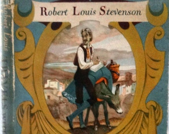 Travels with a Donkey in the Cevennes, by Robert Louis Stevenson, 1948 British edition by Falcon Press Ltd, hardcover with dust jacket