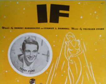 IF vintage sheet music by Hargreaves, Danerell, and Evans, Perry Como photo cover 1934/1950 Uke Tabs + Chords