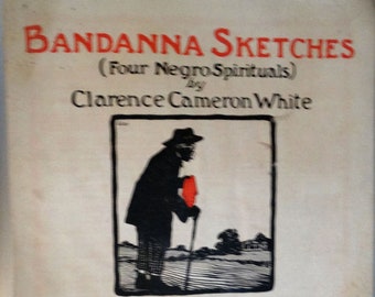 Slave Song (Many Thousand Gone) 1918 vintage sheet music from Bandanna Sketches by Clarence Cameron White, Violin & Piano, Op.12 No.3 RARE