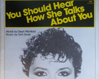 You Should Hear How She Talks About You vintage sheet music, by Pitchford and Snow, Melissa Manchester cover photo  w/ guitar tablature 1981