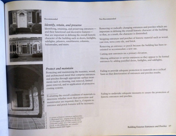 The Secretary Of The Interior S Standards For Rehabilitation Illustrated Guidelines For Rehabilitating Historic Buildings Isbn 0 16 035979 1