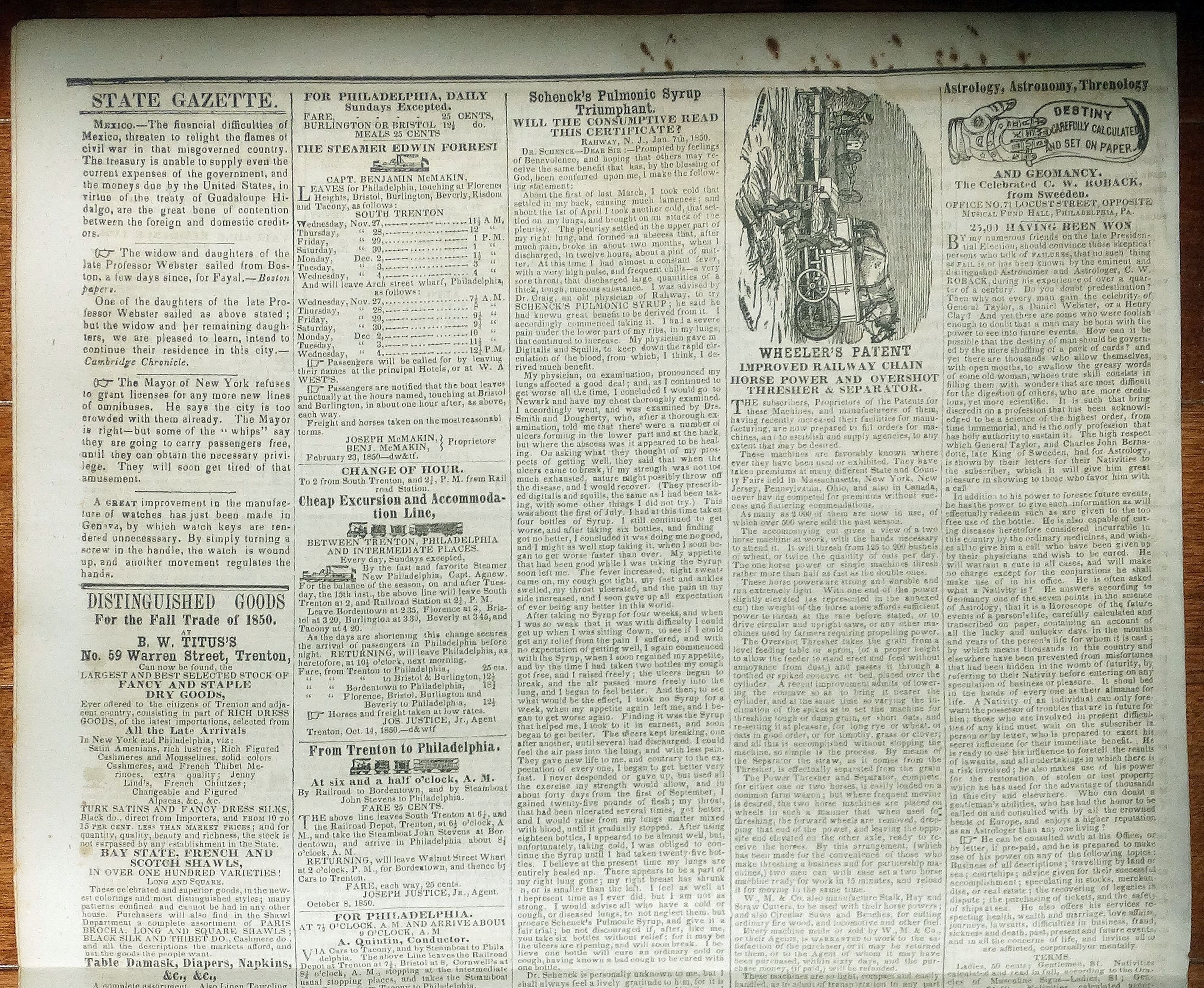 State Gazette Newspaper Trenton Thursday Morning November 28 Etsy