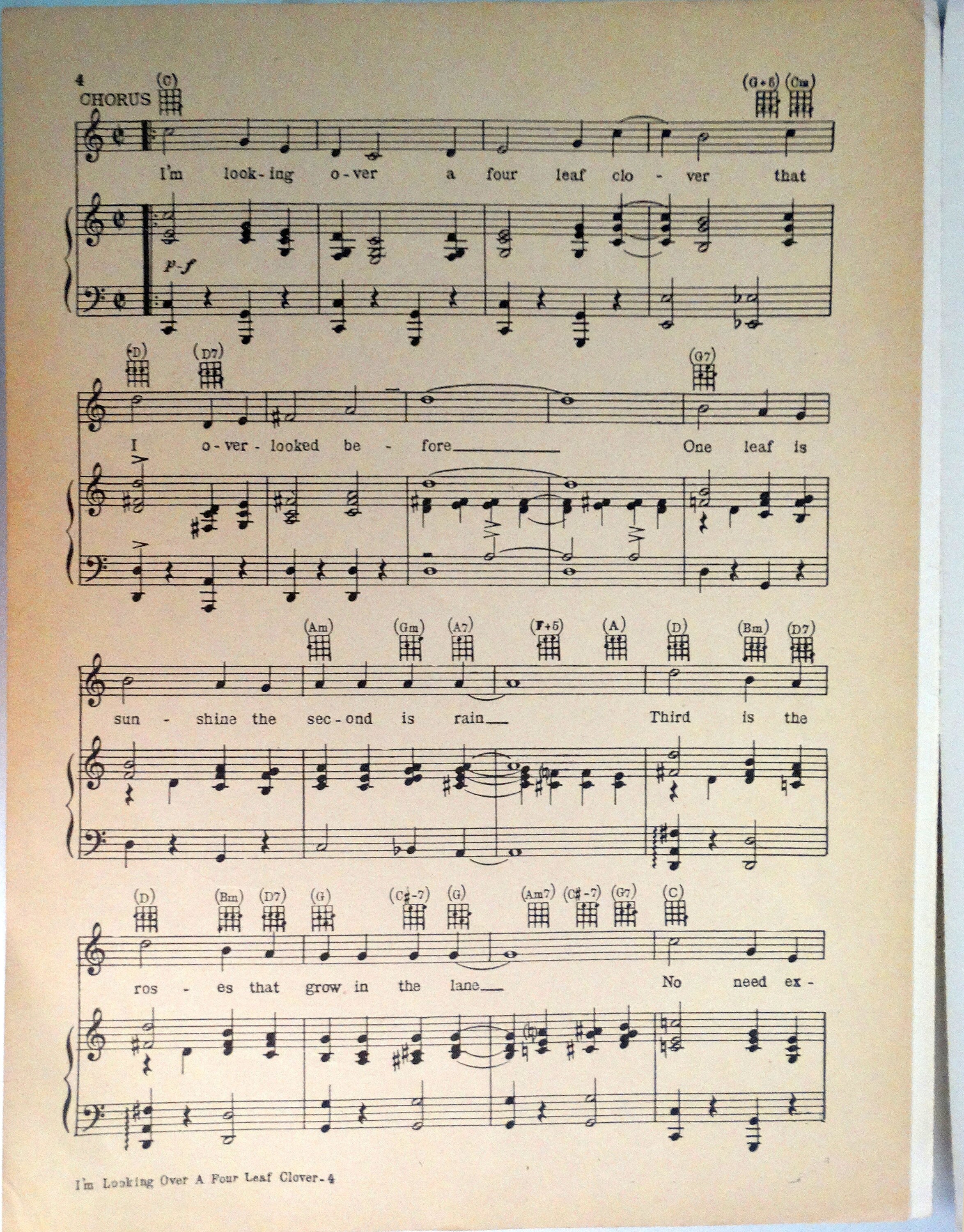 Como Hacer El Acorde Bm En Ukelele I'm Looking Over A Four Leaf Clover Song with Ukelele - Etsy México