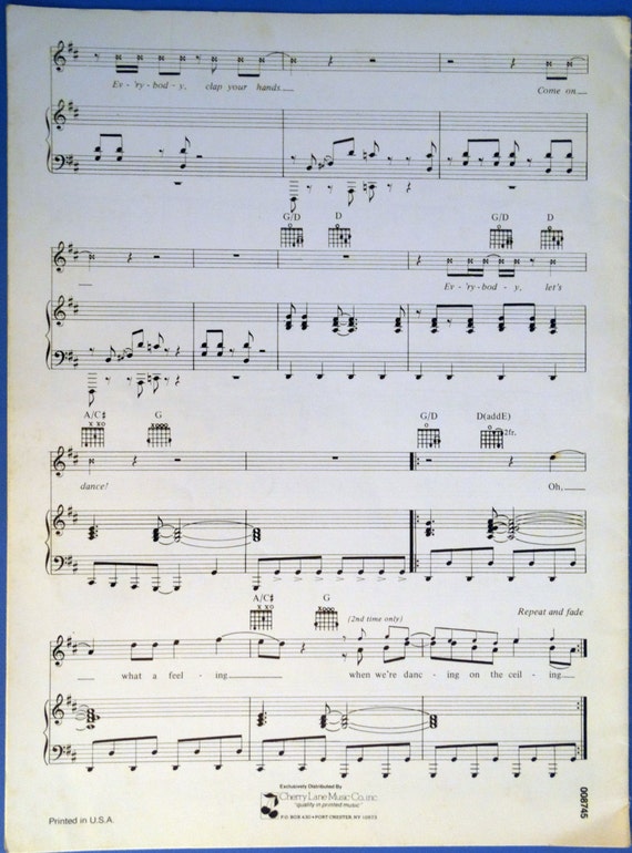 Dancing On The Ceiling Vintage Sheet Music By Lionel Richie Etsy