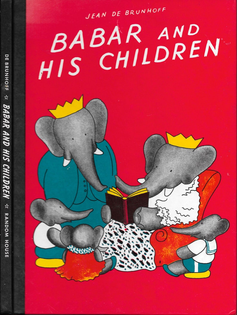 Babar and His Children by Jean de Brunhoff, Translated from the French by Merle Haas 1938/1966 ISBN 0-80577-1 image 1