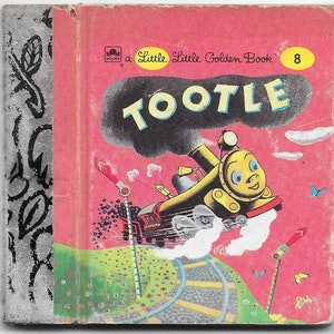 Tootle - Little Little Golden Book Antique Miniature Children&#39;s Book by Gertrude Crampton, Pictures by Tibor Gergely, 2 3/4&quot; by 2 3/4&quot;  1945