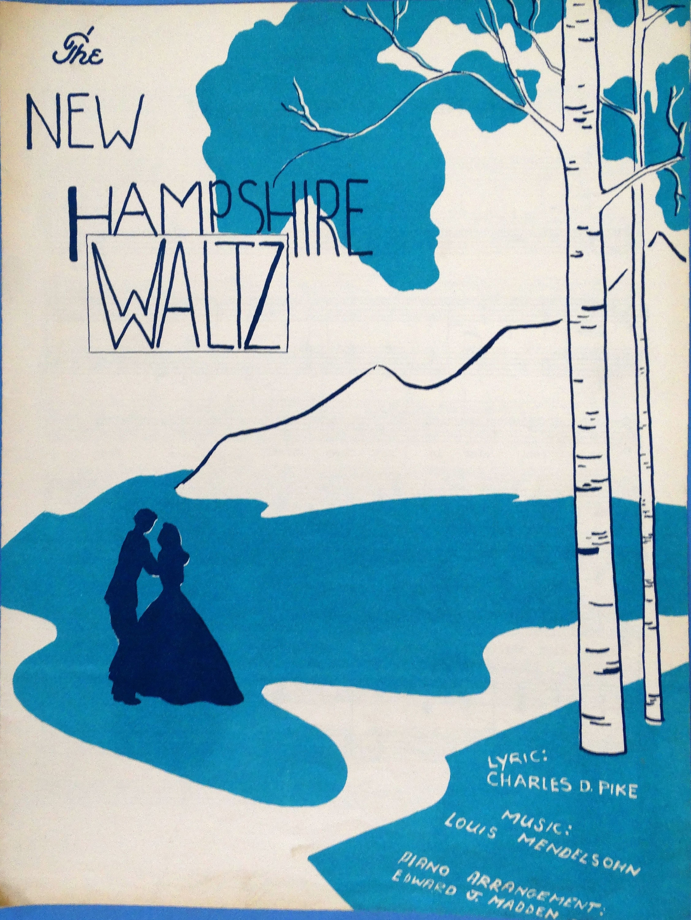 The New Hampshire Waltz 1954 Vintage Sheet Music Lyric by 