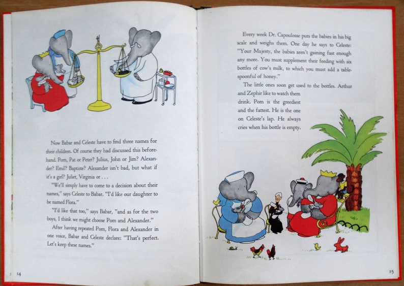 Babar and His Children by Jean de Brunhoff, Translated from the French by Merle Haas 1938/1966 ISBN 0-80577-1 image 4