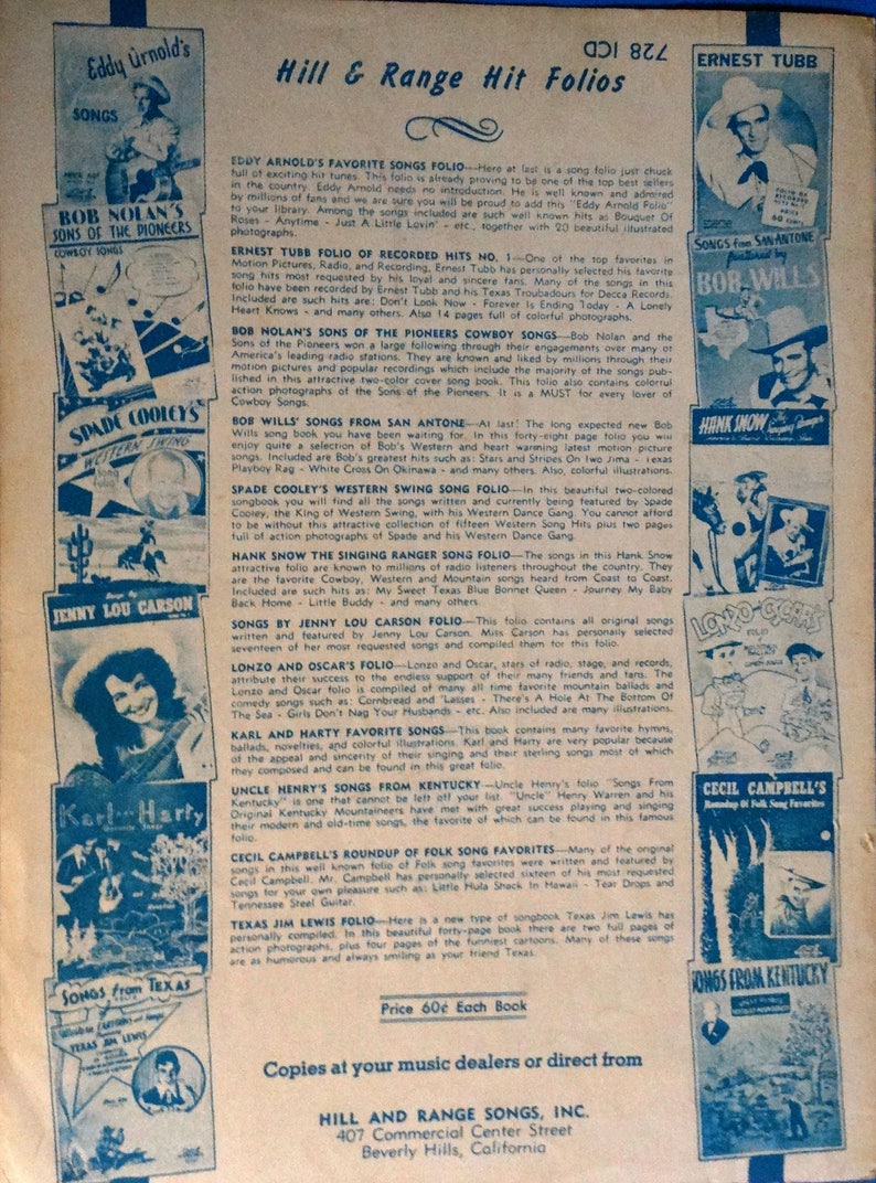 Rag Mop vintage sheet music by Johnnie Lee Wills and Deacon Etsy