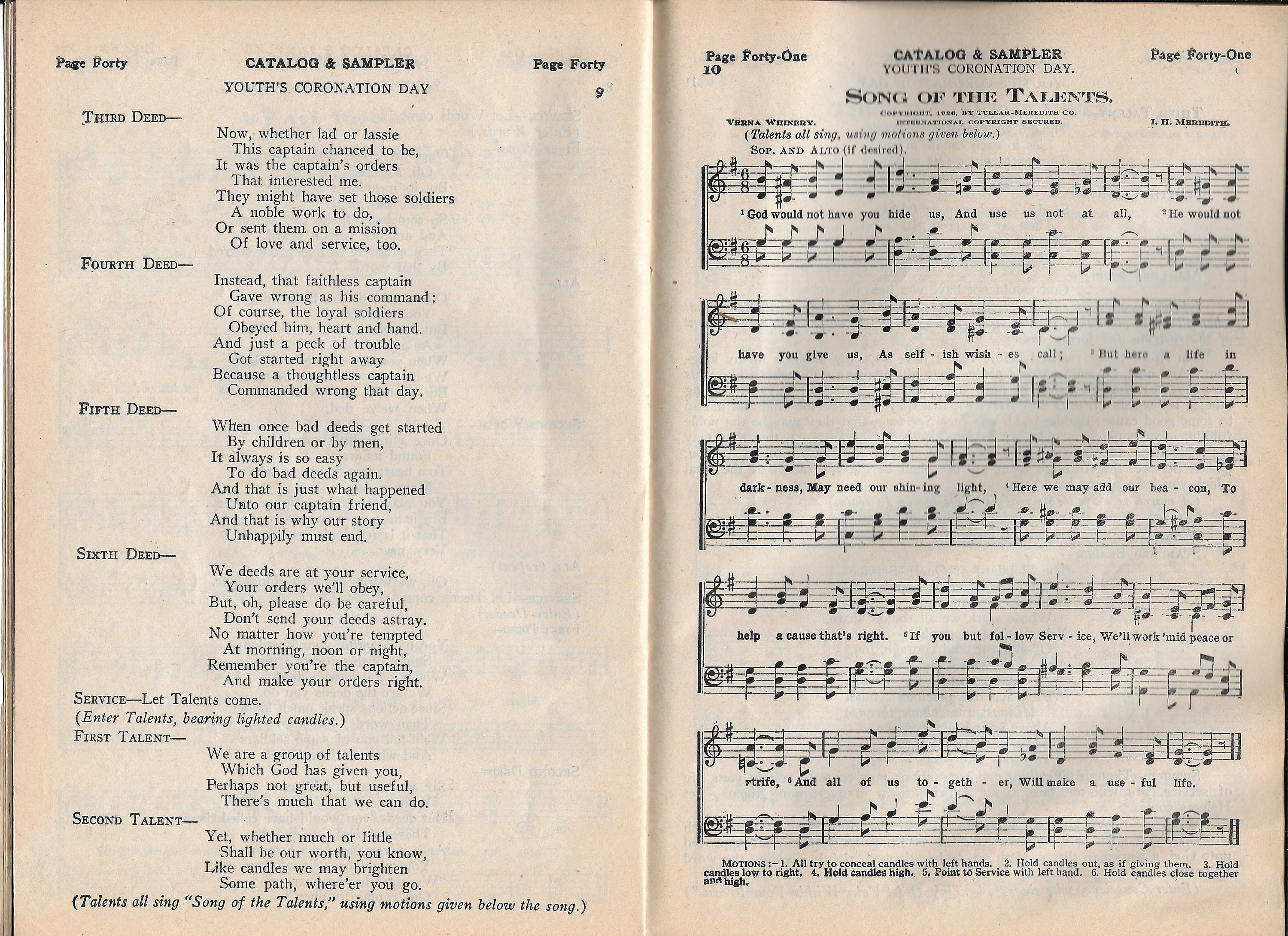 The Tullarmeredith Catalog & Sampler for Mother's Day Children's Day