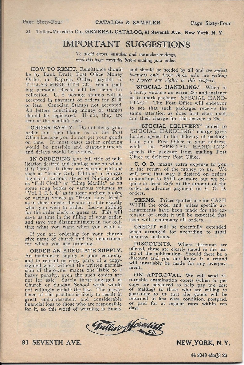 The Tullarmeredith Catalog & Sampler for Mother's Day Etsy