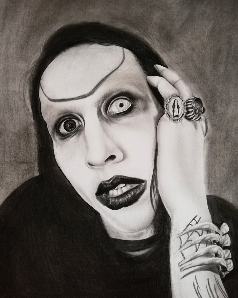 Marilyn Manson Portrait Drawing
