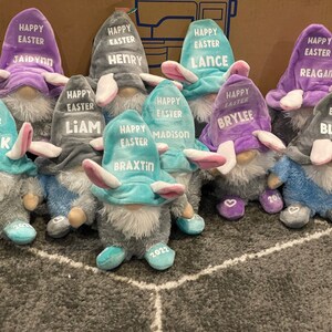 personalisierte Wichtel für Ostern, Osterwichtel, personalisierter Plüsch, Osterhasen Wichtel, Osterkorbfüller, Osterkorbfüller,